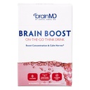 BRAINMD Dr Amen Brain Boost On The Go - 10 csomag, Berry Flavor - Nootropic Drink Powder, Promotes Focus, Clarity & Mental Energy - koffein mentes, glutén mentes - 10 szerváció