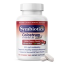 Szimbiotics Colostrum 120ct Chewables Plus - Immunity Support for Felnőtt & Kids - Lactoferrin Supplement & Colostrum Protein - Supports Digestion & Gut - 25% IgG Antitests, Gluten Free - Wild Cherry
