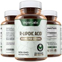 Vegan Labs R- Lipoic Acid 300MG, 120 Vegan Capsules- Támogatja a celluláris energia és antioxidáns Protection- Gluten Free, Non-GMO, Stabilizált R- ALA kiegészítés - 4 hónapos ellátás
