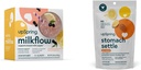 UpSpring Gyomor Settlement Drops, Honey Flavour, 28 Ct + Milkflow Szoptatás Supplement Drink Mix Moringa & Áldott Thistle, No Fenugreek Theraphic 124; Elderberry Lemonade Flavor