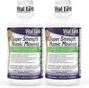 Vital Earth Ásványok Super Strength Humic Ásványok 2- Pack - Fulvic Acid kiegészítés 70 + Trace Ásványok, Elektrolitok Detox & Digestion, 32 Oz Ea + 1 Oz Cup