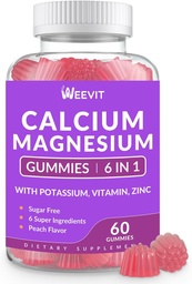 Sugar Free Calcium Gumies Supplement 600mg, Kalcium Magnézium Cink Gumik D3 K2-vitaminnal, Kálium, Magas abszorpció CA Gumi Csont, Fogak és Izom