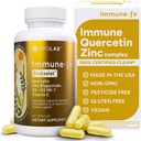 Immunefx ™ Advanced Chelated Cink Ionophore Immunszuppresszív és Allergia Health Supplement, Quercetin 500mg, Antioxidáns C-vitamin, D3, K2 MK7, Promotes DNS, Heart, Lung, Sinus Health, 60 Vegan Capsules