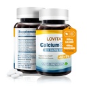 LOVITA kalcium citrát 800 mg magnéziummal, D3-vitamin és K2, Csonterő és sűrűség kiegészítés nők és férfiak számára, Supports Fogak, Immune Health, Gluten Free, Non-GMO, 120 Vegán tabletta
