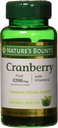 Természet Bounty Cranberry, Gyógynövény-egészségügyi kiegészítés C-vitaminnal, Támogatja a vizelet egészség, 4200mg, 120 Softgels