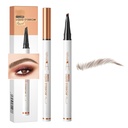 Q707 4 Tippelt Precise Brow Pen - Long- Tartós vízálló szemöldök ceruza természetes, meghatározott szemöldök - könnyen használható, alkalmas minden képességszint (2 # Sötét kávé)