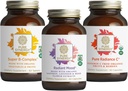 PURE SYNERGY Mood and Adrenal Support Bundle - 124; Mood Support Supplement with Organic Saffron Exchange - 124; USDA Organic Vitamin C - vitamin - 124; B Vitamin Komplex Made with Whole Foods - 124; Non- GMO és Vegan