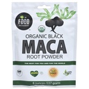 The Food Mozgalom Co. Black Maca 8 oz Nyersélelmiszer-por - Organic, Non-GMO, Vegan, Gluten Free- Black Maca Gyökér kiegészítés az egész test wellness