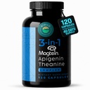 Magnézium Theanine L- Threonate Apigenin Supplement for Sleep Aid- 3- in- Complex Supplement Support Relaxation - Melatonin- Free Magnesium- Zero Filler- Gluten Free & Non- GMo- 120 Count Veggie Capsules