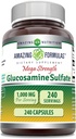 Amazing Formulas Glucosamine Sulfate 1000 mg Capsuletary Supplementary, 124; Non-GMO Wonder124; Gluten Free Affaires 124; Made in USA (240 Count)