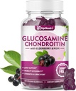 Glucosamine Chondroitin Gumies Sugar Free, Extra Strength 1500mg Glucosamine with Chondroitin MSM & Turmeric, Joint Support Supplement for Men & Women Joint Health (60 Count of 1)