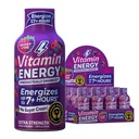 Vitamin Energy Mood + Extra Strength Energy Shot Trópusi Berry 12 Pack, 260mg Natural koffein, B- Vitamins, Rhodiola, Chamomile, Mood & Energy Support, Zéró Sugar, Gluten- Free, Vegan, 1,93 fl oz