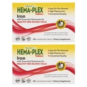 NaturesPlus Hema- Plex Iron - 30 Slow- Release Tabletta, csomag 2 - Teljes vérkép - 85 mg kelátált vas - C-vitaminnal és bioflavonoidokkal - nem GMO, vegetáriánus és glutén mentes - 60 teljes szervadék