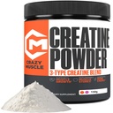 Crazy Muscle Creatine Monohidrát Powder, 5000mg Premium 3X ThreeAtine Pre Workout Mass Gainer, High Absorption Easy to take Powder Optimum Performance for Women & Women, 30 Servings
