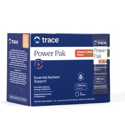 Trace Minerals Power Pak - Multivitamin csomagok esszenciális tápanyag támogatás - hidratálás, immunitás és energia - természetes vitaminok és ásványi anyagok - Cherry Lime - 30 Count (30 Servings)