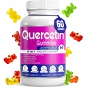 Quercetin Gummees by BioVitalica - Quercetin with Bromelain C vitamin and Cink & Elderberry + D3- 5 in 1 Immuntámogatás - Cink Quercetin 750 mg gyerekeknek és felnőtteknek (1)