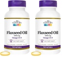 21. század Flaxseed Oil 1000 Mg Softgels, 120- Count (22871) (2. csomag)