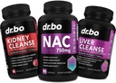 NAC vese tisztítás Detox - 750mg N Acetil-cisztein Tiszta Vitamin Kapszula - Napi máj vese Detox támogatás Forma epehólyag, húgyhólyag húgyúti kiegészítők és tejritmus