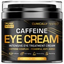 Koffein szem krém anti öregedés, sötét körök, zsákok, puffantás. Nagy alatt szem bőr + arc szorítás, Szememelő kezelés férfiak és nők 1.7oz