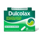 Dulcolax Stimulant Laxative Medicated Suppostaries, Predicable & Effektív Székrekedés Relief, Bisacodyl 10 mg, 28 Count, Stimulant Laxatives