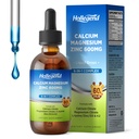 Folyékony kalcium-citrát cseppek L-lizin 500mg, magnézium-és cink, kalcium-citrát 600mg kiegészítés D3-vitamin & K2 gyerekeknek és felnőtteknek, 2 Fl Oz