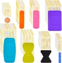 Lounsweer 720 db Variety Bandages Pack Rendezett méretei Ujjhegy Kötvények Vízálló kötszerek Lélegezhető tapadó kötszerek Tömeges elsősegély sebtapaszok buborékcsomagolás (Vivid szín)