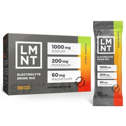 LMNT Zero Sugar Electrolytes - Mango Chili Salt 124; Drink Mix X4; 30 Count
