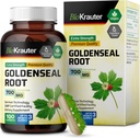BIO KRAUTER Goldenplace Root Capsule 700 mg - 100 Golden Seal Powder Caps - Légzőszervi és emésztési támogatás - Vegan, No Fillers