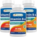 Best Naturals B6-vitamin 25mg 250 tabletta (250 darabos kiszerelés)