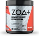 ZOA + Zero Sugar Pre Workout Powder, Fruit Punch - NSF Certified for Sport with Electrolytes, Creatine, Beta Alanine, Ginkgo Biloba, 200mg koffein - 25 adag