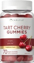Carlyle Tart Cherry Gummeaux 124; 2000mg WY124; 70 Count 124; Cherry Flavor WY124; Vegan, Non-GMO, and Gluten Free Formula