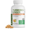 Bronson Turmeric + Ginger Extra Strength Joint Health & Digestion Support BioPerine, Non-GMO, 60 vegetáriánus kapszula