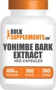 BulkSupplements.com Yohimbe kivonat kapszula - Yohimbe Bark kivonat, Yohimbe kiegészítők, Herbal kiegészítés - Gluten mentes, 1 Veg kapszula adagonként, 360 kapszula (1-es csomag)