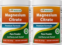 Best Naturals Magnézium Citrate Powder 1 Pound (1 LB (2-es csomag))