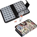 Floral Pill Case Box, 14 Day Pill Holder Pill Container & Medication Organizer, Travel Case - 4 Megjelölt részlegek a hét minden napján - Morn, Noon, Eve, Bed