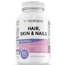 gyógykeverék Hair Skin és Nails Vitamin nők számára Biotin 5000 mcg, vas és Mangnamnamnamdar 124; Vegan, Non-GMO Wondub 124; 60 Capcommon