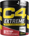 C4 Extreme Pre Workout Power Fruit Punch 124; Prepostorm Energy Supplement for Men & Women