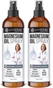 Pure Topical Magnézium Oil Spray, Ultra Fast Absorption for Better Health, Pure Zechstein Brine - (2 üveg érték csomag)