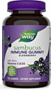 Natings + Way Sambucus Elderberry Gumies, C-vitamin, D-vitamin és cink, Immuntámogatás gyerekeknek és felnőtteknek, 120 Gummies