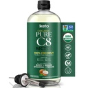 Keppi Organic MCT Olaj - Flavorless C8, Non-GMO, Certified Organic, Gluten- Free, Palm Oil Free, Vegan, Kosher, Halal, 16 oz Kókuszolaj