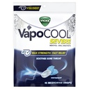 Vicks VapoCool súlyos torokfájás, Max Strength mentol, Soothes torokfájás, Winterfrost Flavor, 45ct