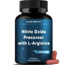 L-Arginine 3000mg Nitric Oxide Supplement for Women and Women - Non-GMO Vegan Capsules with Beet Root for Circing, Endurance, Energy, Stamina, Performance and Workout - 90 Caps