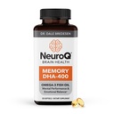 LifeSeasons NeuroQ Memory DHA-400 - Omega-3 Fish Oil Supplement - Mental Performance & Balance - unterstützt Neuro Gehirngesundheit - schützt vor Gedächtnisverlusten und verbessert Fokus - 120 Softgels
