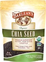 Barlean 's Organic Chia Seeds with 2,140 mg Omega 3 Fatty acids, Fiber Supplement for Whole Chia Seed for Smoothie, Non-GMO Certified, 12 oz