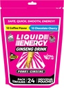 VITAL 4U ® Liquid Energy Shot - Kávé és csokoládé Cherry Combo Pack, Ginseng, B Vitamins, természetesen édesített, 24