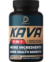 Kava Kava kapszula - 3 hónapos ellátás - 9 gyógynövény Ginkgo Biloba, Ashwagandha Root, Andean Cocoa, Graviola Leaf, Chamilla, Valerian, Lemon Balm & Skullcap - Support Mood & Immune - 90 tabletta