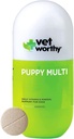 Vet Worthy Puppy MultiVitamins - Multivitamin kutyáknak, hogy támogassák az optimális egészséget és teljes wellness - Kutya kiegészítés vassal, magnéziummal, cinkkel, A-vitaminnal, B-vitaminokkal - Máj Flavor, 60 rágható tabletta