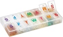 Extra nagy Pill Organizer - Pill Box 7 Day Weekly Pill Organizer 2 Times egy nap és AM PM Napi Pill Organizer Case Gyógyszer tabletták és kiegészítők Braille és Bright XL könnyen olvasható színek