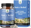 Laktóz Intolerancia Pills 90 napos ellátás - Gyors hatású Dairy Digestive Enzimes - Dairy Relief Tablets for Digestion, Bloating, Gas and Carb Protein - Destion Supplement for Laktóz Intolerancia Relief