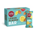 Step One Foods Lemon Almond Bar, Heart Healthy Snack Plant Sterols, Omega 3 's High Fiber Snack Gluten & Dairy Free, Vegan, Zero Nátrium-, Granola Bars (12 Pack)